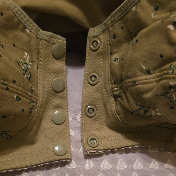 Floral Olive Green Women's Bra, NWOT, NEVER WORN - Picture 3 of 7